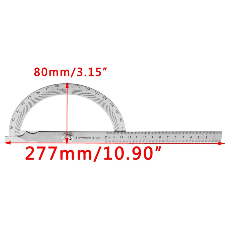 0-180 градусов угловая линейка круглая головка роторный транспортир Регулируемый универсальный измерительный инструмент из нержавеющей