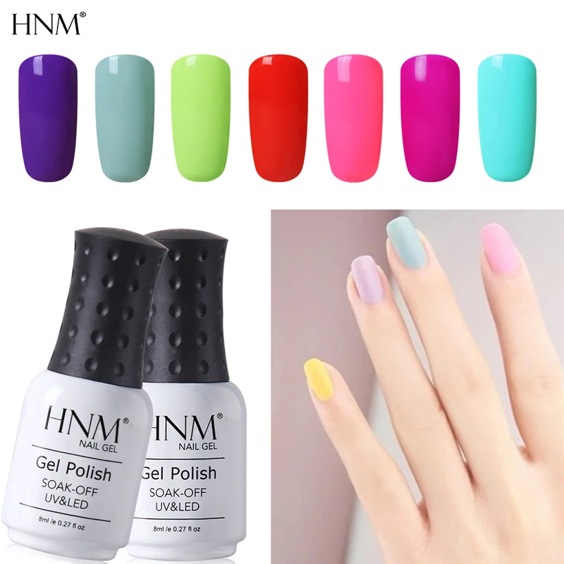 Hnm 8 ミリリットルマカロン Uv ネイルジェル半永久ラッキー漆ジェルネイルポリッシュハイブリッドワニス夏スタイリッシュな Gelpolish ベーストップコート ネイルジェル Aliexpress