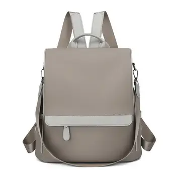 

Fashion women's anti-theft backpack Oxford cloth waterproof solid color school bag casual detachable shoulder strap shoulder bag