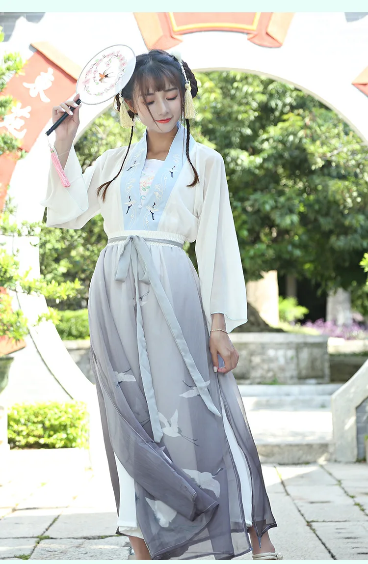 Ханьфу наряд женский китайский костюм шифон ханьфу платье Древний китайский костюм
