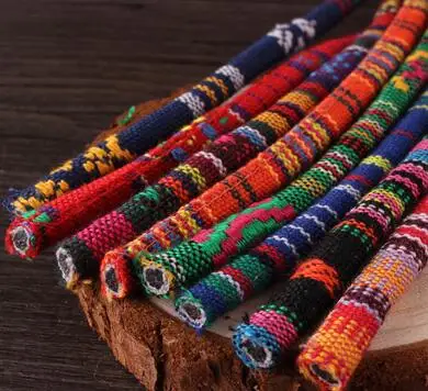 16 метров 6 мм круглый тканевый хлопковый шнур ацтекский шнур в этническом стиле богемный веревка обернутая нить - Цвет: mixed color
