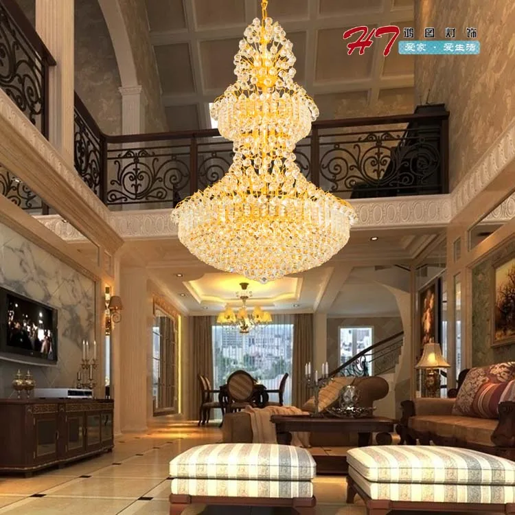 

new arrival Luxury gold crystal pendant light traditional crystal lamp living room pendant light lamps  free shipping