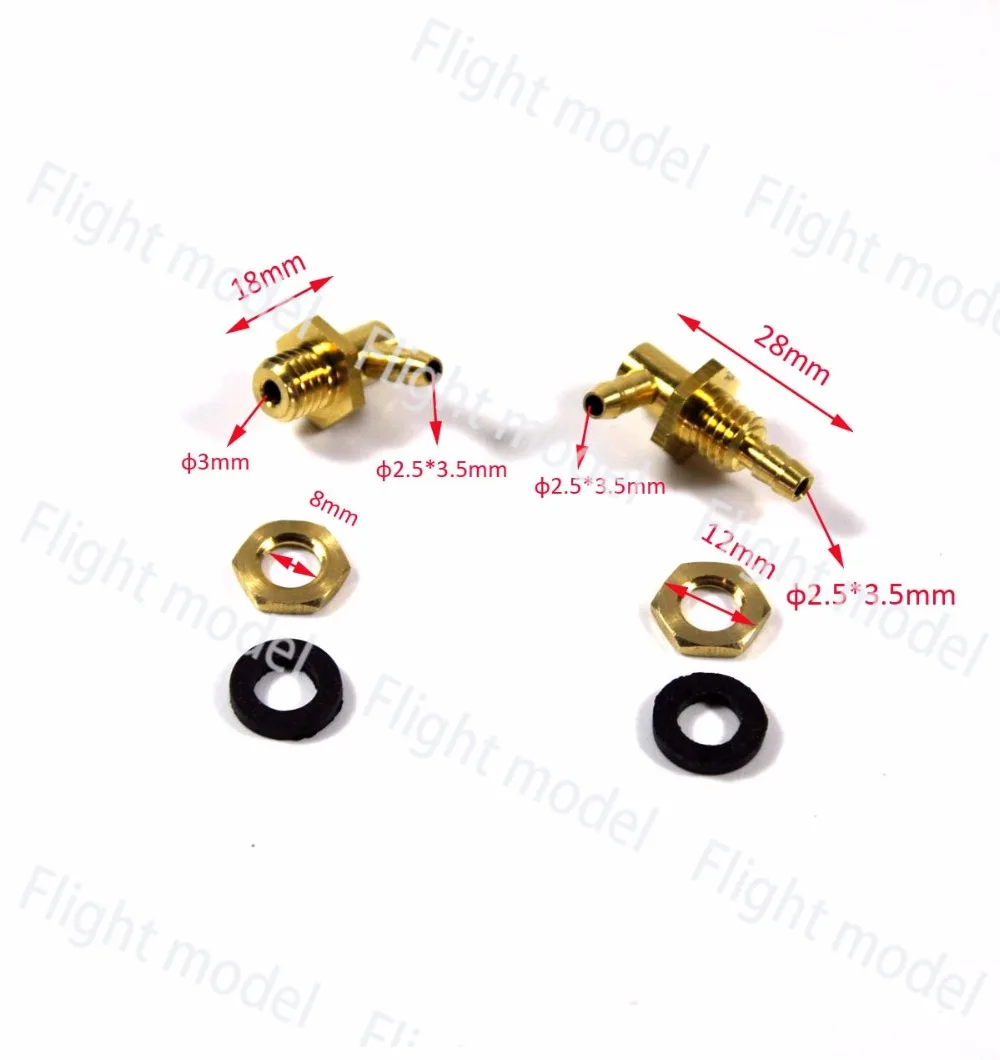 

1 Pair Of Flight Model Transparent Fuel Tank Parts Oil Nozzle
