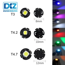 DXZ 1X T3 T4.2 T4.7 автомобиля светодиодная лампочка освещения приборов 1 SMD 12В Клин Индикаторы приборной панели лампа Инструмент кластерный светильник 5050 1210