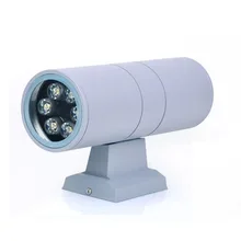 Вверх и вниз 6 Вт 12 Вт Светодиодный Уличный настенный светильник 2*3 Вт 2*6 Вт двор уличный IP65 Водонепроницаемый внутренний двор сад коридор светодиодный настенный светильник 85-265 V