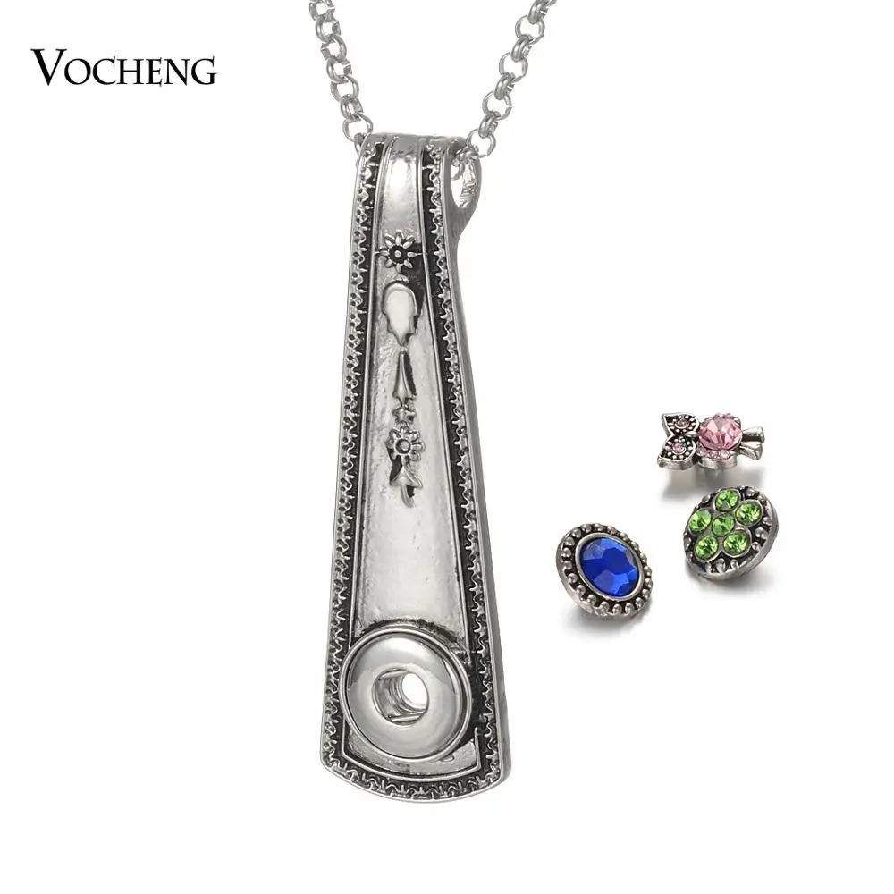 

New Trendy Ginger Snaps Pendant Necklace fit 12mm Mini Petite Snap Button for Interchangeable Jewelry Gift NN-744