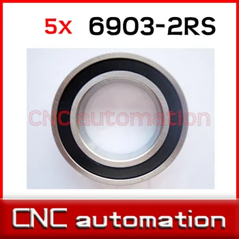 

5pcs hub shaft 440 stainless steel hybrid ceramic ball bearings 6903 S6903 2RS 17*30*7mm Si3N4 bike part