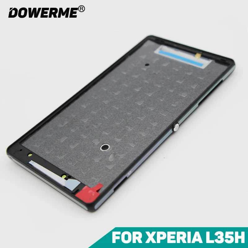 

Dower Me Middle Frame Bracket Panel Metal Chassis Bezel Plate With Power Button Adhesive For Sony Xperia ZL L35H C6502 C6503