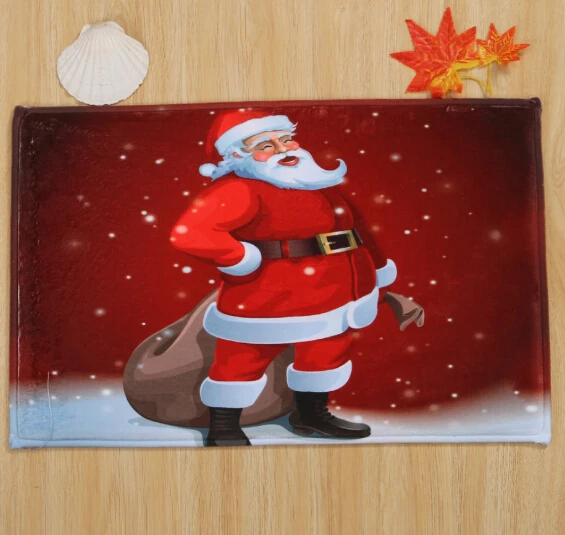 Мягкий Рождественский коврик для ванной комнаты, спальни, Рождества, коврик для ванной, ковер с нескользящей подошвой - Цвет: Santa Claus