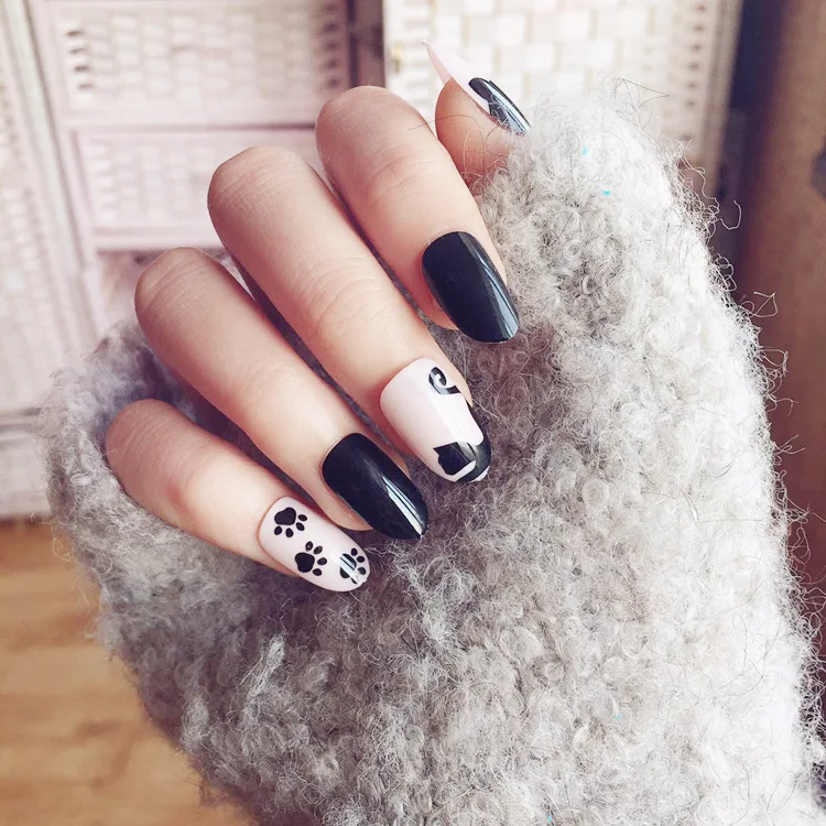 24ピース セットかわいいキティ偽爪フルカバー短いネイルデザインを終え黒偽ネイルアクリルのヒントパッチ装飾ツール Fake Nails Full Black False Nailsfake Nails Aliexpress 24ピース セットかわいいキティ偽爪フルカバー短いネイルデザインを終え黒偽ネイルアクリルのヒントパッチ装飾ツール Fake Nails Full Black False Nailsfake Nails Aliexpress