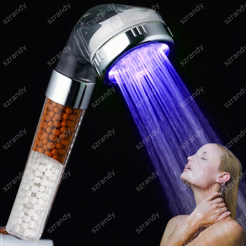 

BEST Glow Light LED Anion Health Care Shower Head With Blue Color Change