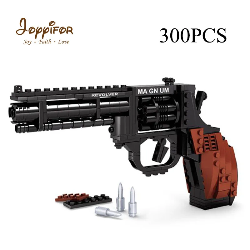 Joyyifor 14Kinds Revolver Pistol Power GUN Weapon Arm Model Toy Brick Building Blocks Set Weapon Compatible military