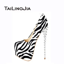 2017 Fashion Shoes Woman Pumps Sexy Leopard Zebra High Heels Shoes Rivets Decoration Handmade Woman Shoes US Size 4-15