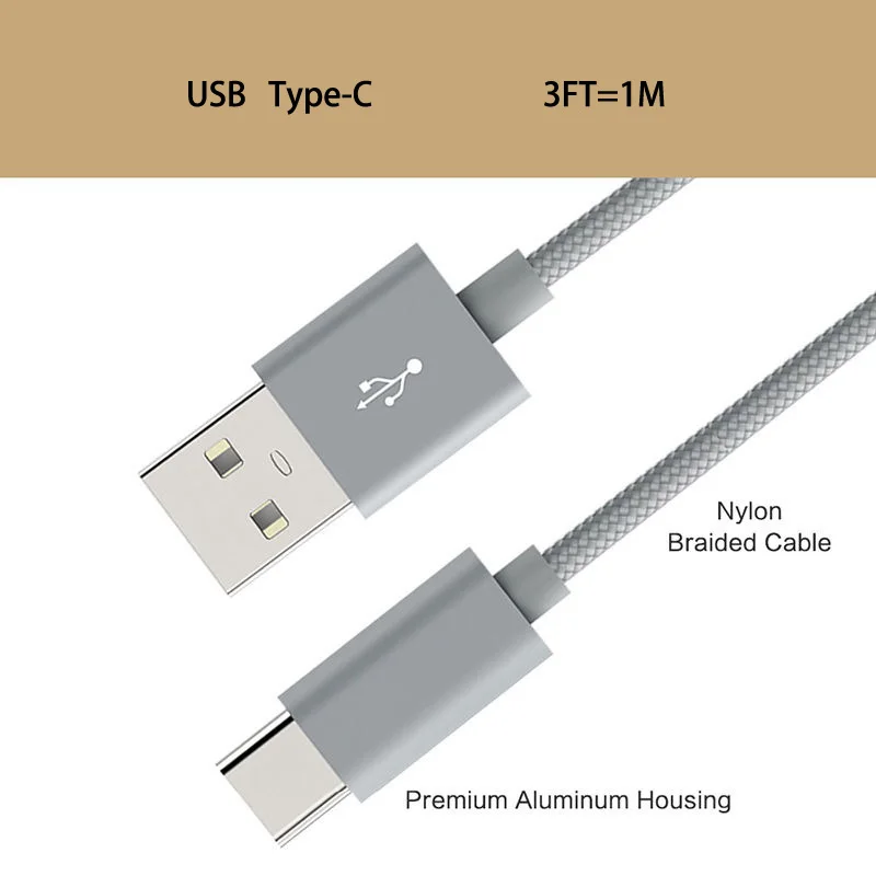 Usb type C нейлоновый кабель передачи данных для быстрой зарядки для sony Xperia L2/XA2/XA2 ультра телефонный кабель синхронизации данных и зарядки