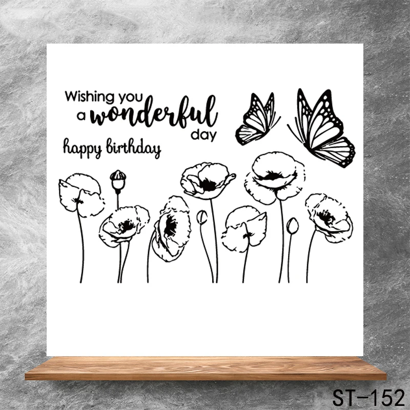 

happy Birthday Transparent Clear Stamps DIY Scrapbooking Album Card Making DIY Decoration Making Embossing Stencil