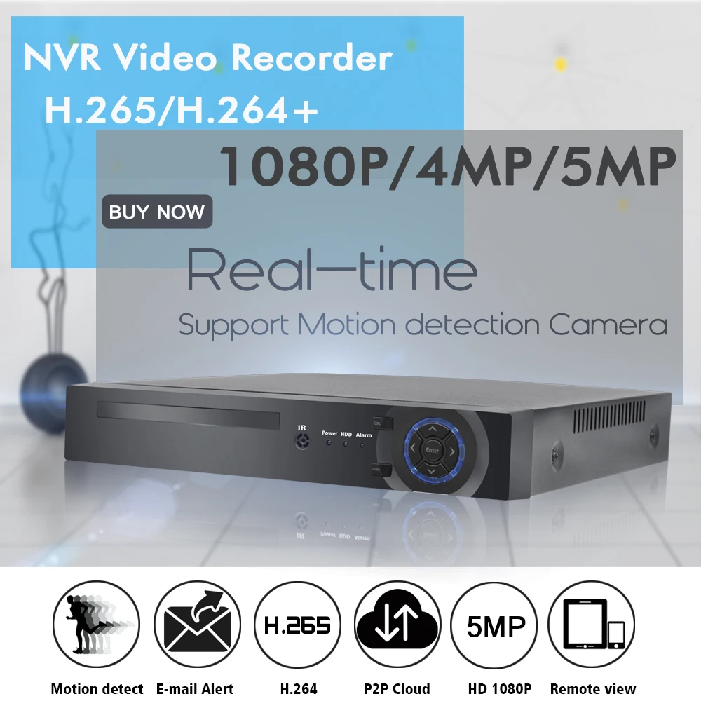  OUERTECH P2P 8ch/16CH/25CH H.265 4MP/5MP NVR IP video Recorder CCTV NVR Board1CH RCA Audio out ONVI - 32879617835