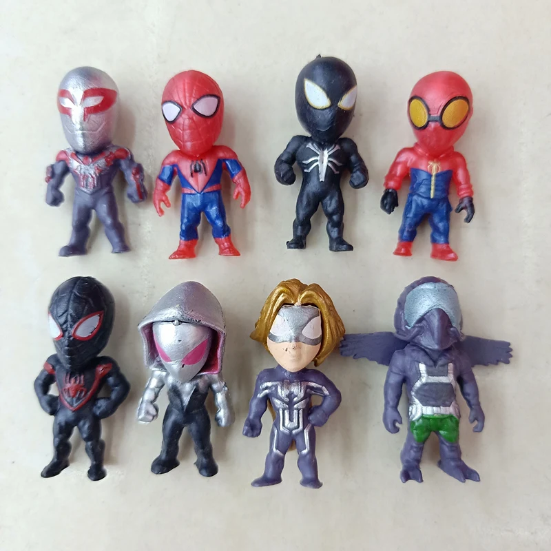 

8pcs/lot PVC The Avengers Miniatures Marvel Action Figures Spiderman Figurines Kids Toys hulk Captain America superman batman