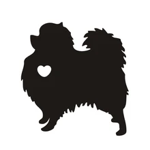 12x11 см I Love My Pomeranian Dog животное черный/белый стикер на машину с собакой водонепроницаемые наклейки аксессуары для стайлинга автомобилей Декор окна CL020