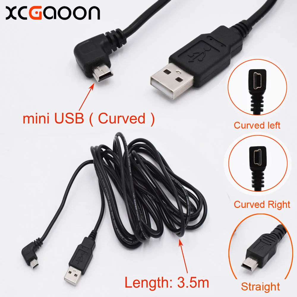 XCGaoon новый автомобильный зарядный изогнутый мини USB кабель для автомобильного