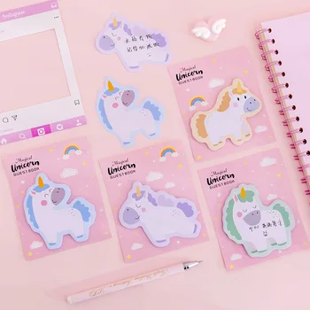 

36 pcs/lot Unicorn Memo Pad Cartoon Planner Stickers Sticky Notes Stationery Label office School Supplie Notepad escolar