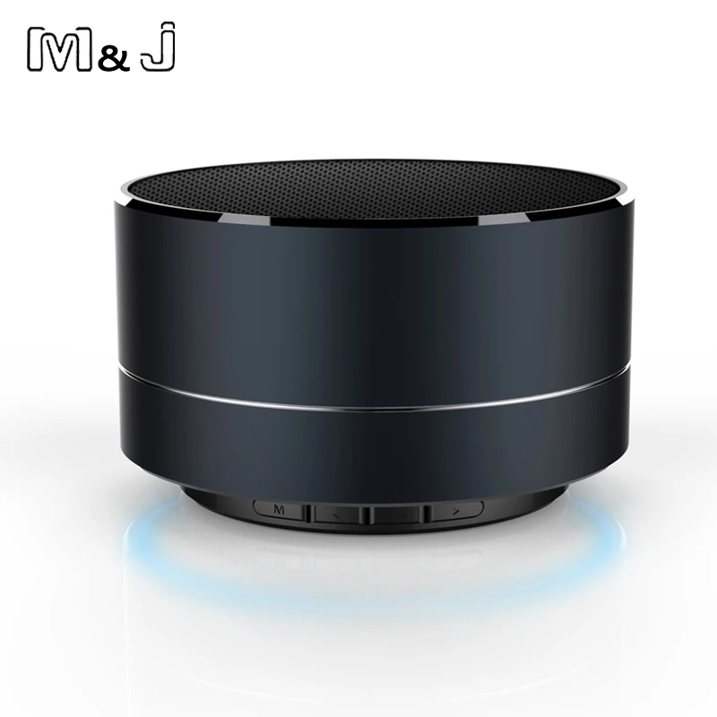 M&J M10 Metal Wireless Bluetooth speaker Read SD TF card Portable speakers Support Calls With Microphone For PC Iphone Sumsang