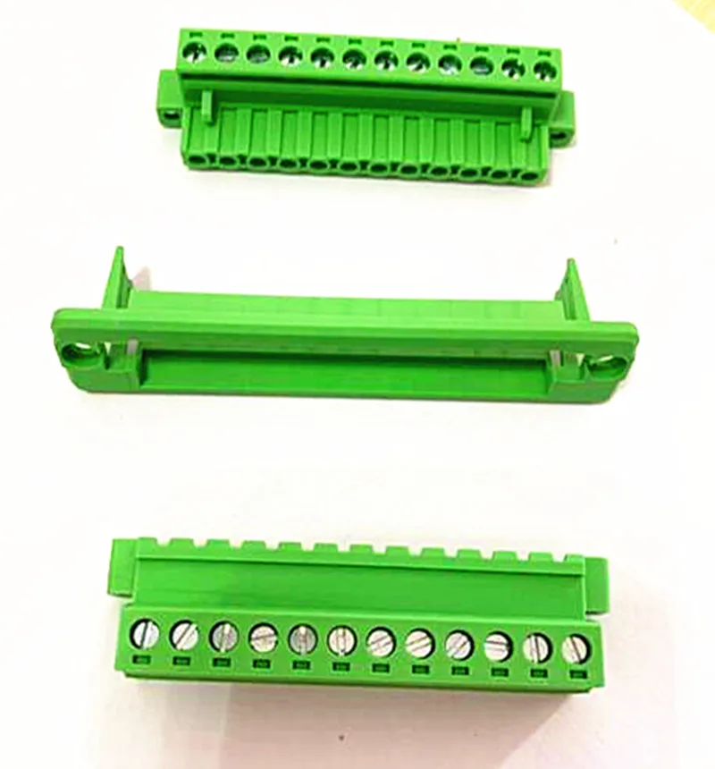 

5sets pitch 5.08mm-20p/21p/22p/23p/24p green through the wall pluggable male and female plug-in copper terminal connector