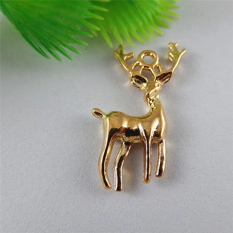 Top Quality 20PC Elegant KC Gold color Cute Deer Elk Jewelry Making