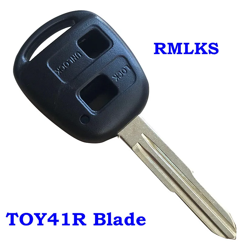 Чехол для автомобильного ключа TOY41 Toyota RAV4 Corolla Yaris с 2 кнопками дистанционного
