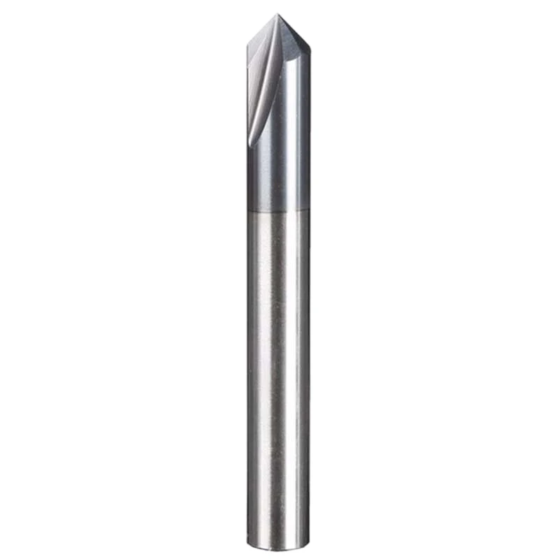 Chamfer End Mill 60//90//120 Degree Cutter Router Bit Tool 2 Flutes HRC45 Carbide