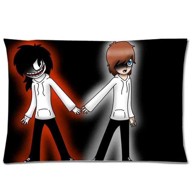 Jeff The Killer Two Side Pillow Cover Decorative Pillow Case Polyester