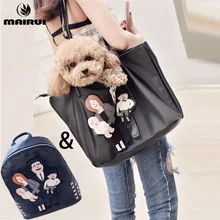 Women Bag 2pc/Set Cartoon Character Vintage Black Leather Luxury Handbags Women Bags Designer Women Famous Brands Bolsa Feminina