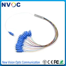 10 шт./лот, 0,9 мм стальная трубка 1x16 Mini Blockless SC/UPC разъем 1*16 волоконно-оптический разветвитель plc
