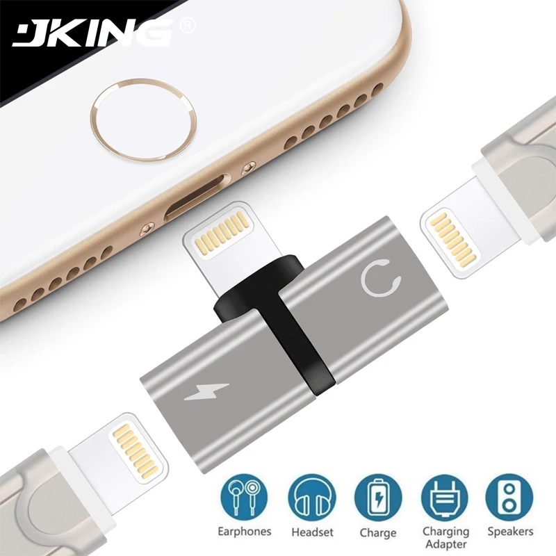 

2 In 1 Dual Ports Headphone Adapter Phone Case for Iphone X XR XS Max 7 8 Plus 10 Charger Audio Splitter Coque Cover Accessories