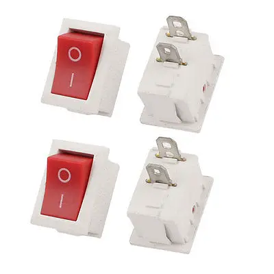 Water Dispenser Spst On-off 2pin Snap In Rocker Switch White 4pcs ...