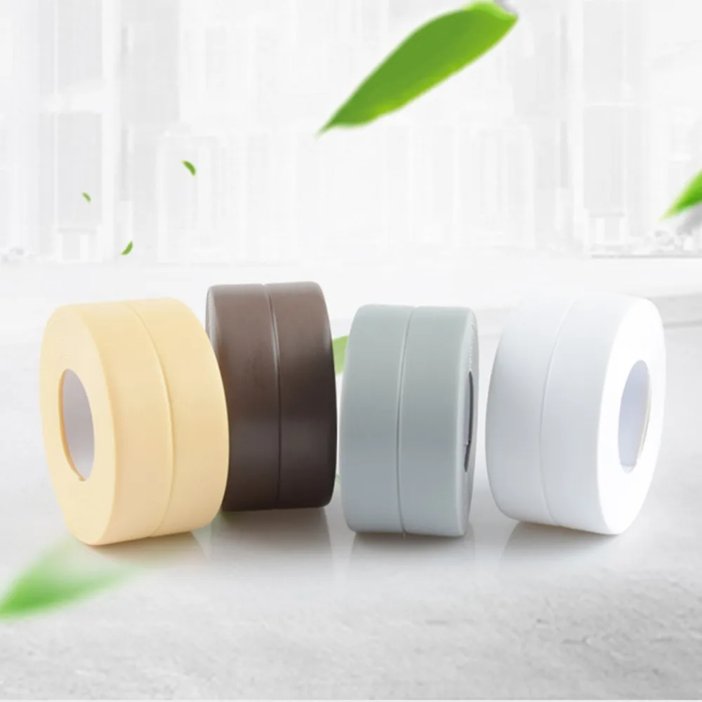 

2018 new PVC Waterproof tape Mildew Proof Adhesive Tape Kitchen Sink Joint Crevice Sticker Corner Line Sticking dropshipping