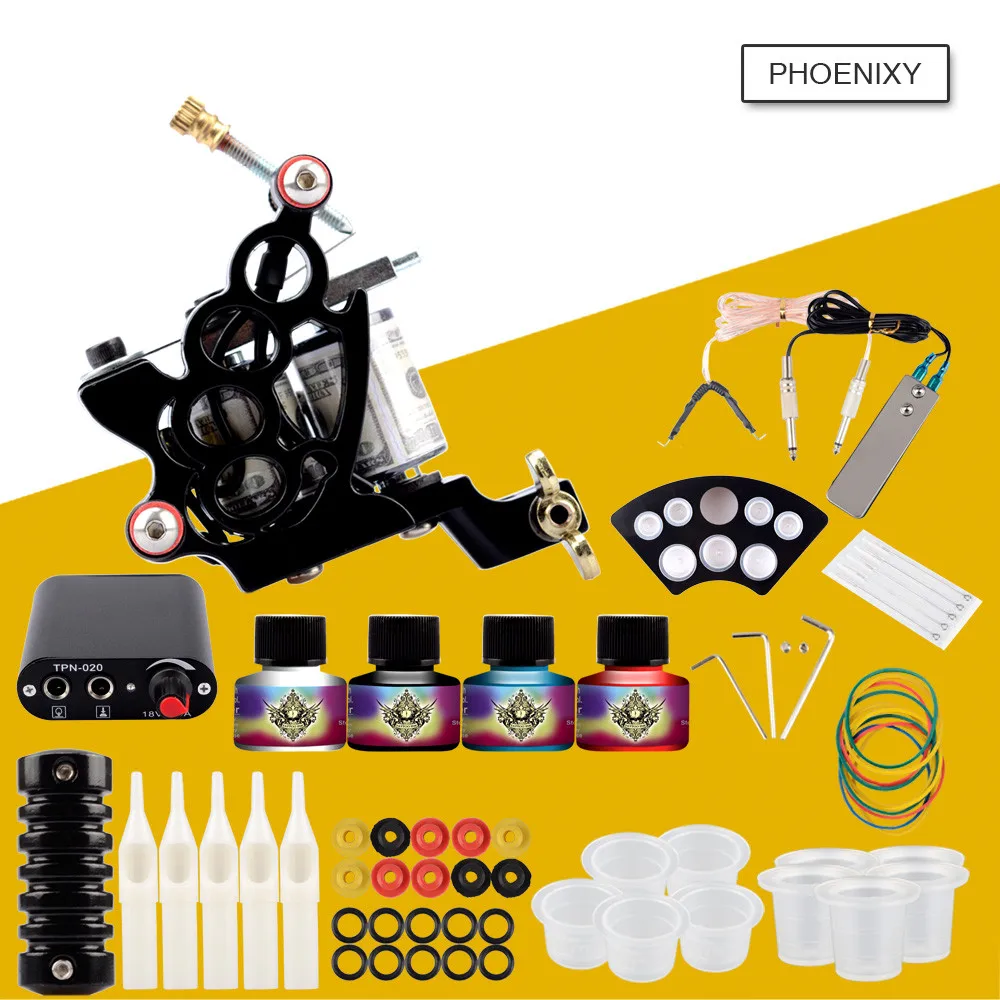 “ Pigmento da Tatuagem Kit Iniciado Tattoo Machine Gun