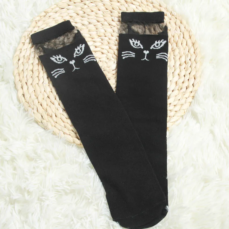 BalleenShiny-Cute-Cartoon-Children-Sock-lovely-cat-for-baby-girls-children-Knee-High-Socks-Print-Animal