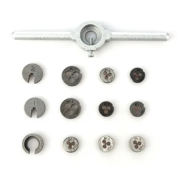 

31pcs Mini NC Screw Thread Plugs Taps M1-M2.5 Metric Tap and Die Set DIY HSS Steel Hand Screw Tap Die Wrench Set