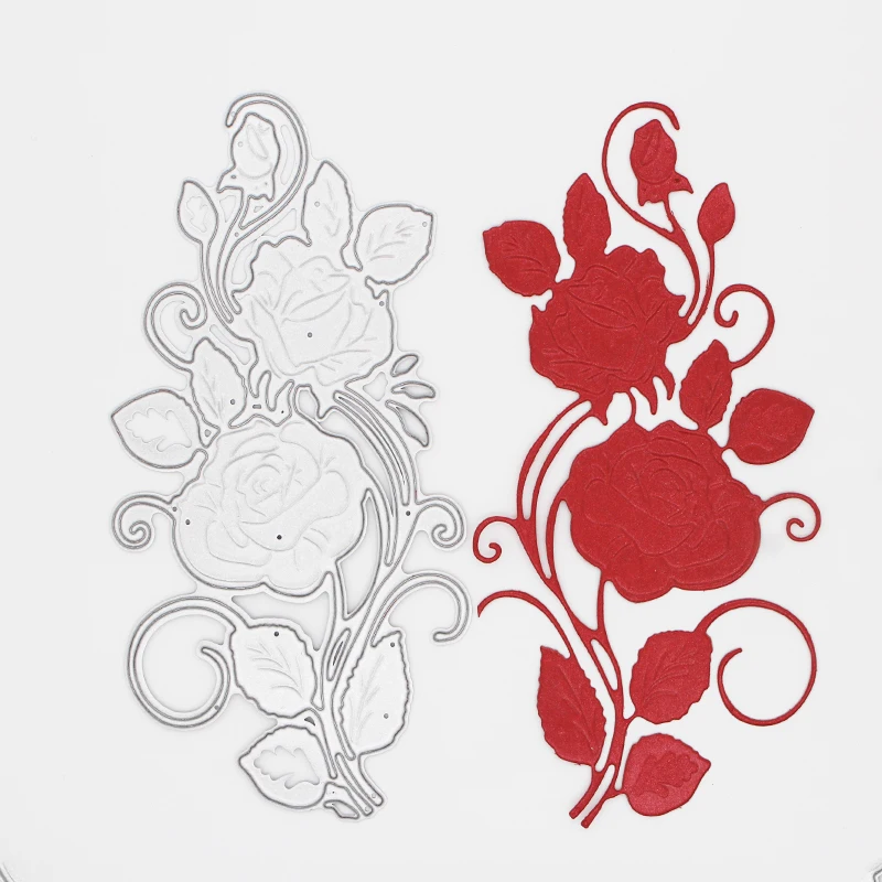 

Rose Flower Metal Cutting Dies DIY Scrapbooking Album Decoration Embossing Paper Card Craft 140*71 mm