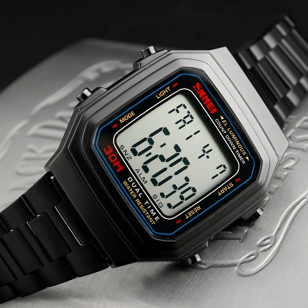 SKMEI часы для мужчин лучший бренд класса люкс цифровые спортивные часы обратный отсчет электронный открытый светодиодный для мужчин часы Relogio Masculino