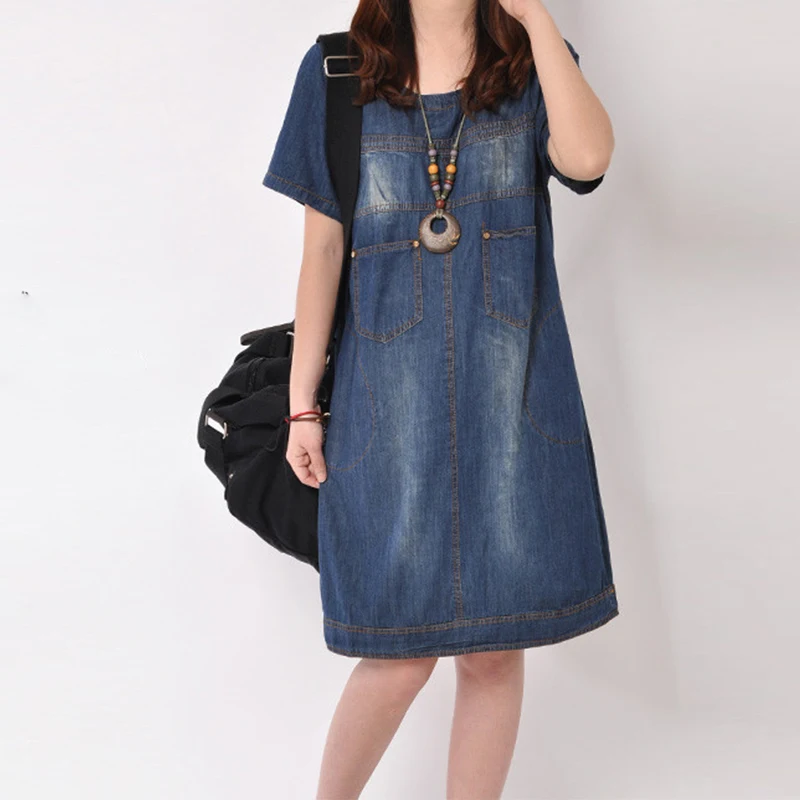 Popular Blue Jean Dresses for Women-Buy Cheap Blue Jean Dresses for ...