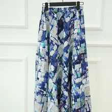 Шанхай история женские длинные юбки Сакура печати смесь белье длинная рубашка повседневная юбка для весны китайский Стиль чешские юбки JE318