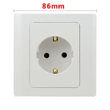16A штепсельная розетка европейского стандарта 86 Тип немецкий стандартный адаптер для настенного зарядного устройства белая панель для ПК кухонные штепсельные розетки