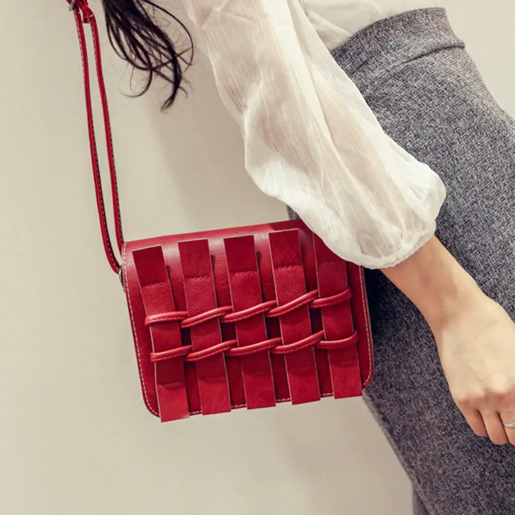 

Fashion Women Fence Square Leather Pouch Handbag Crossbody Shoulder Bag