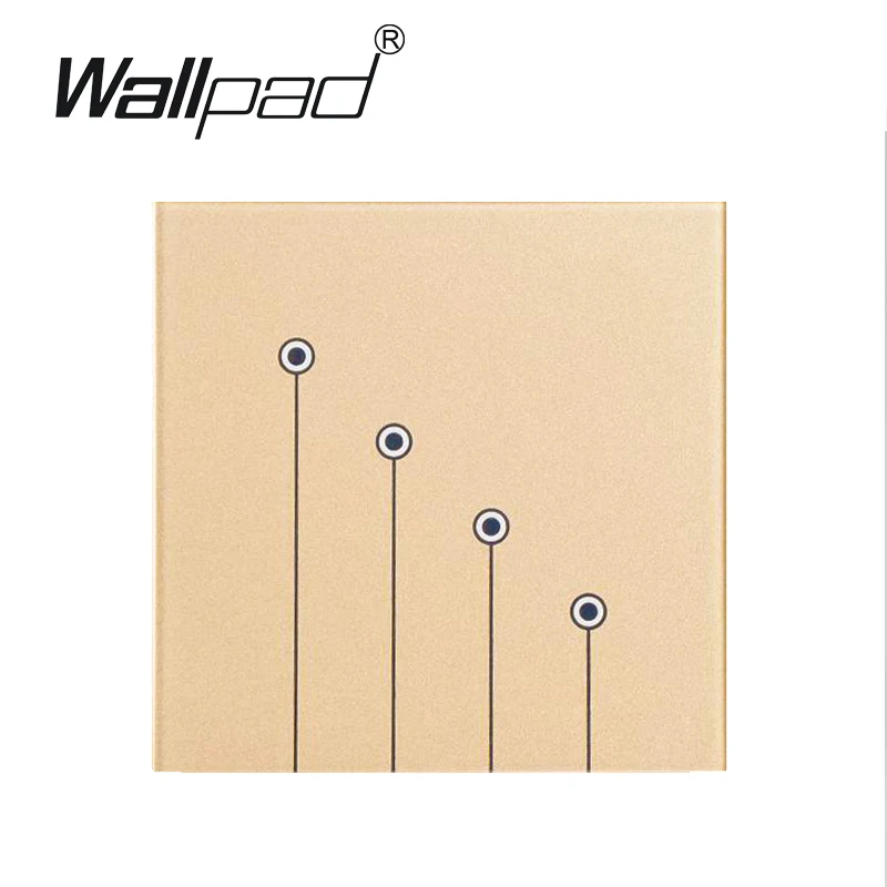 4 банды 1 способ Wallpad Великобритания Стандартный сенсорный выключатель настенный