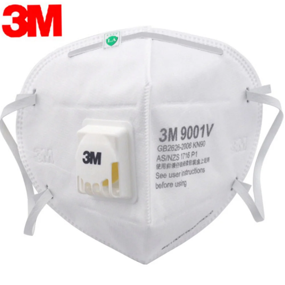 

3M 9001V KN90 Vent Anti-dust Masks Anti PM2.5 Industrial Construction Dust Pollen Haze Gas Family&Pro Site Protection Tool