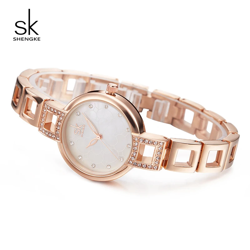 Shengke женские кварцевые часы бренд класса люкс браслет из нержавеющей стали часы женские наручные часы Reloj Mujer женский подарок# K0019