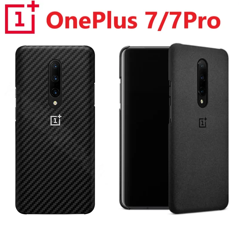 Оригинальный OnePlus 7 Pro Официальный бампер чехол материал арамидное волокно PC