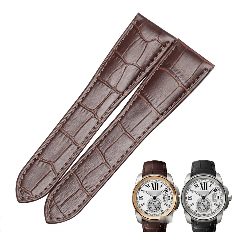 Ремешок для часов WENTULA из натуральной кожи CALIBRE DE CARTIER W7100037 W7100041 W7100039|leather watchband|genuine