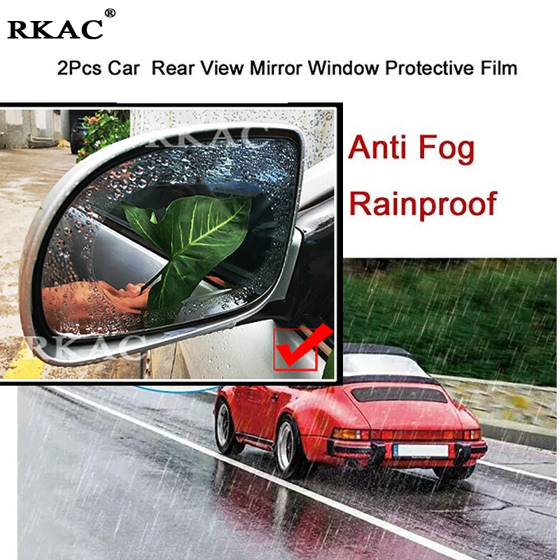 Из 2 предметов Универсальный Автомобильный Зеркало заднего вида PET + Nano покрытие защитной анти-туман непромокаемые пленки, наклейки для KIA k2
